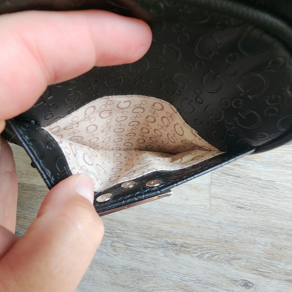 Guess Matte Black Rectangular Crossbody - image 3